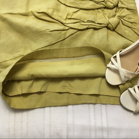 Nordstrom Taylor Linen Citron Green Dress, sz 2 - Picture 8 of 8